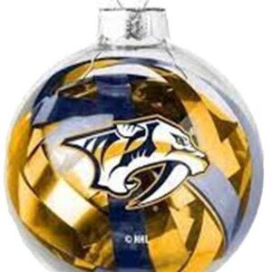 Nashville Predators Ornament Tinsel Filled Ball Ornament Collectible New NHL